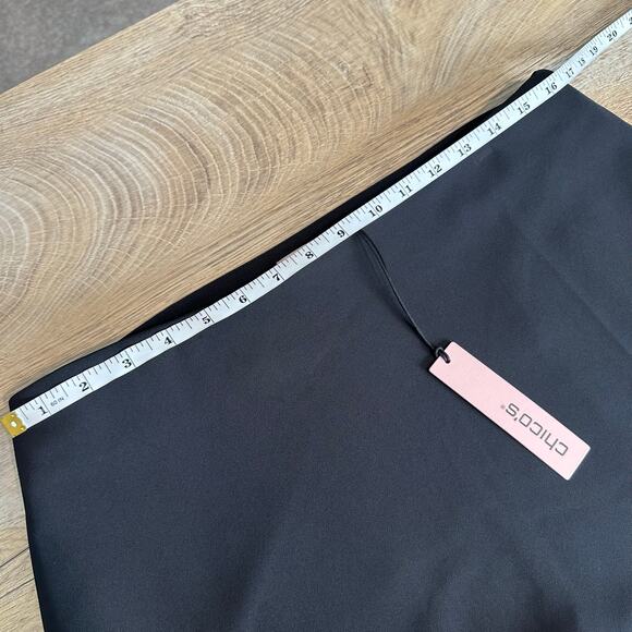 Chico's Black Label Signature Sublime Stretch Maxi Skirt Black 12 NWT - Picture 7 of 8